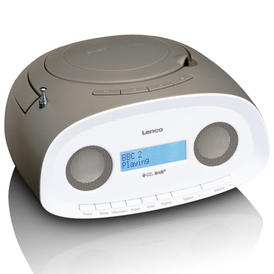 LENCO SCD-69TP - DAB+, FM boombox with CD, MP3, USB - Taupe