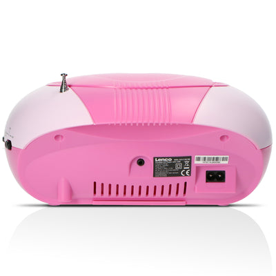 LENCO SCD-37 USB Różowy - Przenośne radio FM i odtwarzacz USB - Różowy