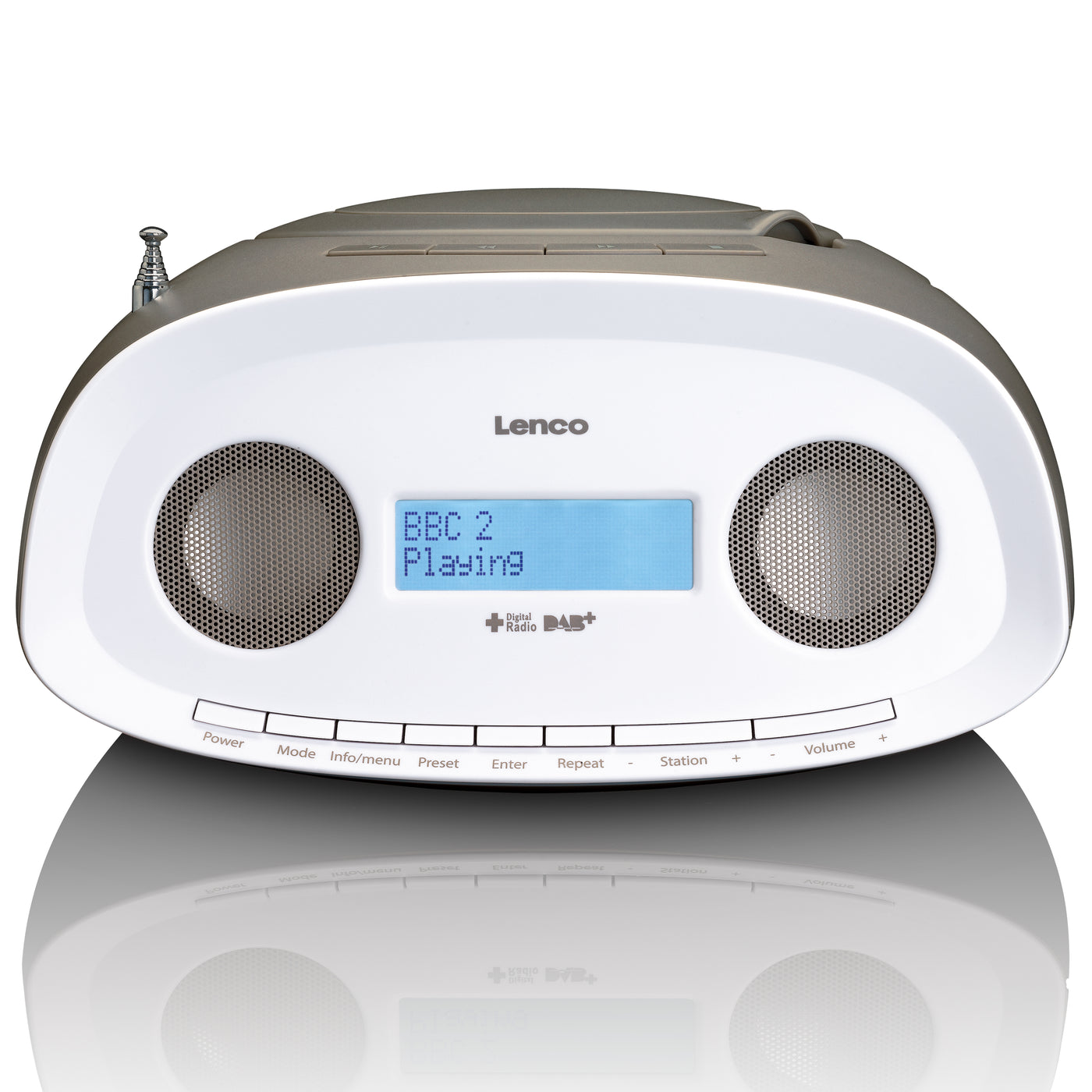 LENCO SCD-69TP - DAB+, FM boombox with CD, MP3, USB - Taupe