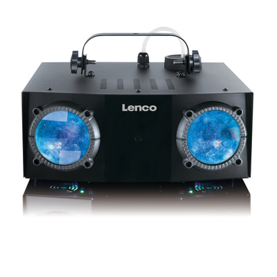 LENCO LFM-110BK - Wytwornica światła i mgły imprezowej LED z podwójną matrycą