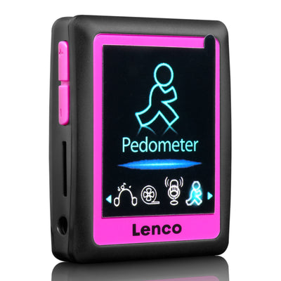 LENCO PODO-152 Pink - MP3/4 Player with Pedometer en 4GB - Pink