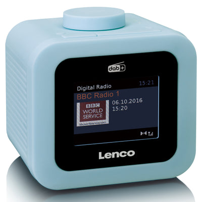LENCO CR-620BU - Radiobudzik DAB+/FM z kolorowym wyświetlaczem - Niebieski