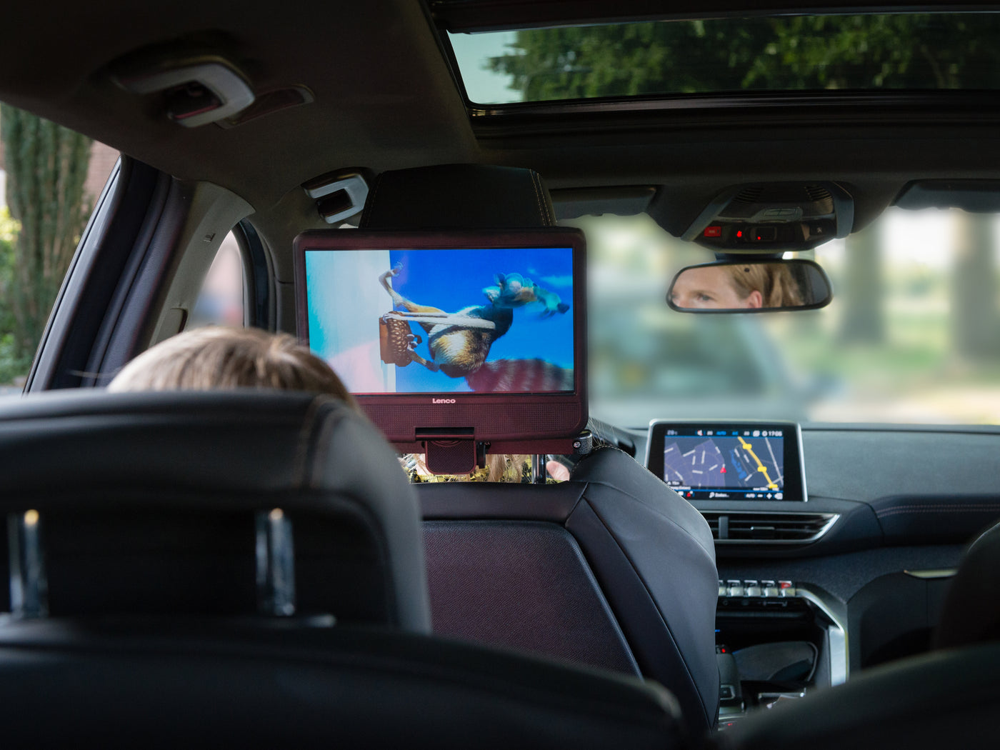 LENCO DVP-1017BK - Przenośny odtwarzacz DVD ze słuchawkami i uchwytem samochodowym - 10 cali - Obrotowy ekran - Słuchawki Bluetooth®