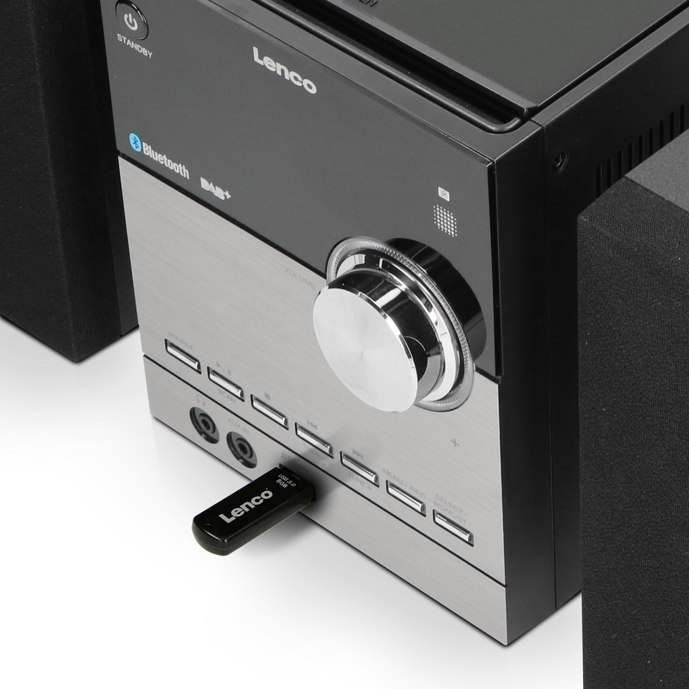 LENCO MC-150 Stereo z DAB+ FM, odtwarzaczem CD, Bluetooth® i USB – czarny