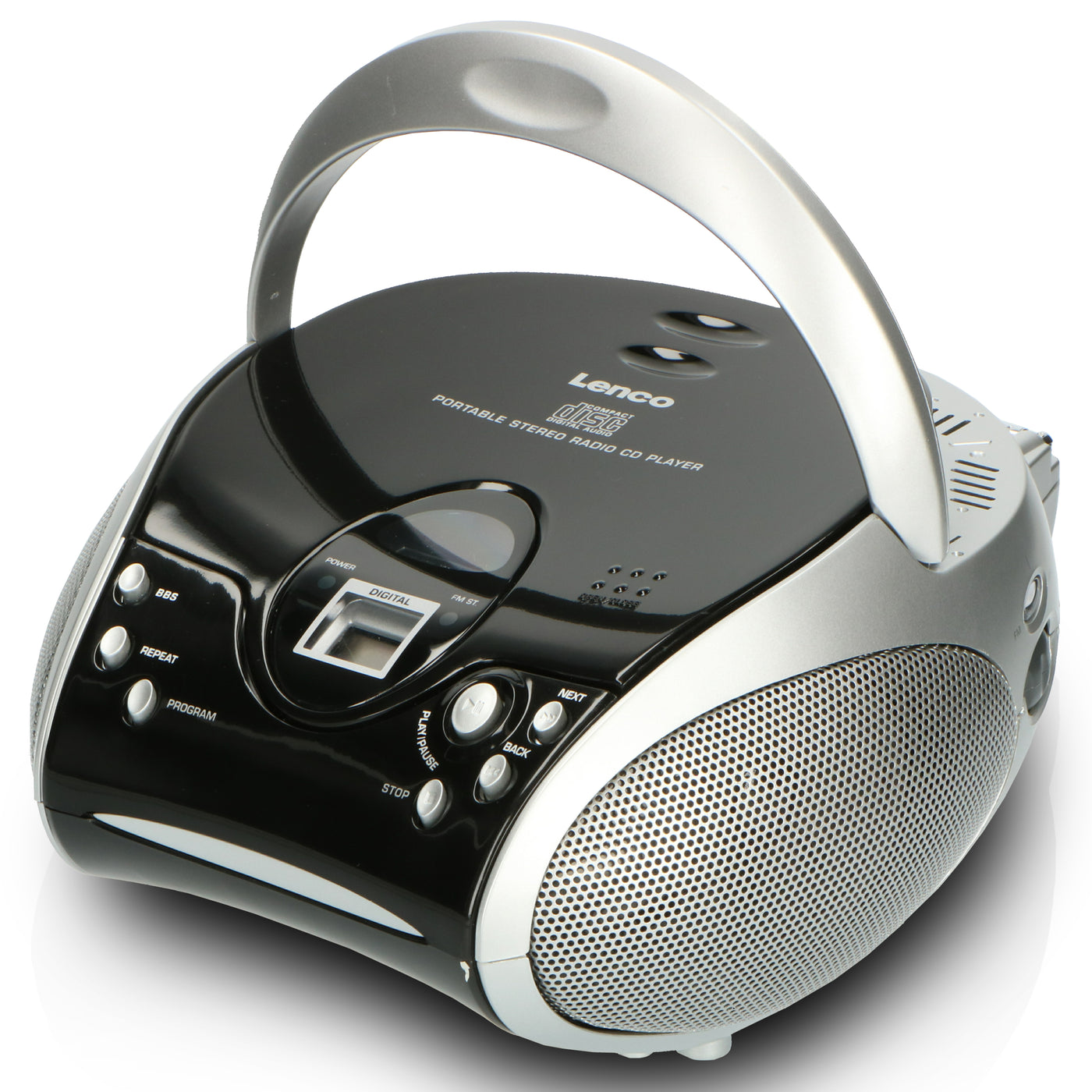 LENCO SCD-24 – Portable CD - stereo FM Lenco-Catalog player Black/Silver with radio 