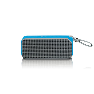 LENCO BT-191BU - Bluetooth® stereo speaker splashproof with party lights - Blue