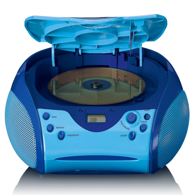LENCO SCD-24BU kids - Przenośne stereofoniczne radio FM z odtwarzaczem CD - Niebieski