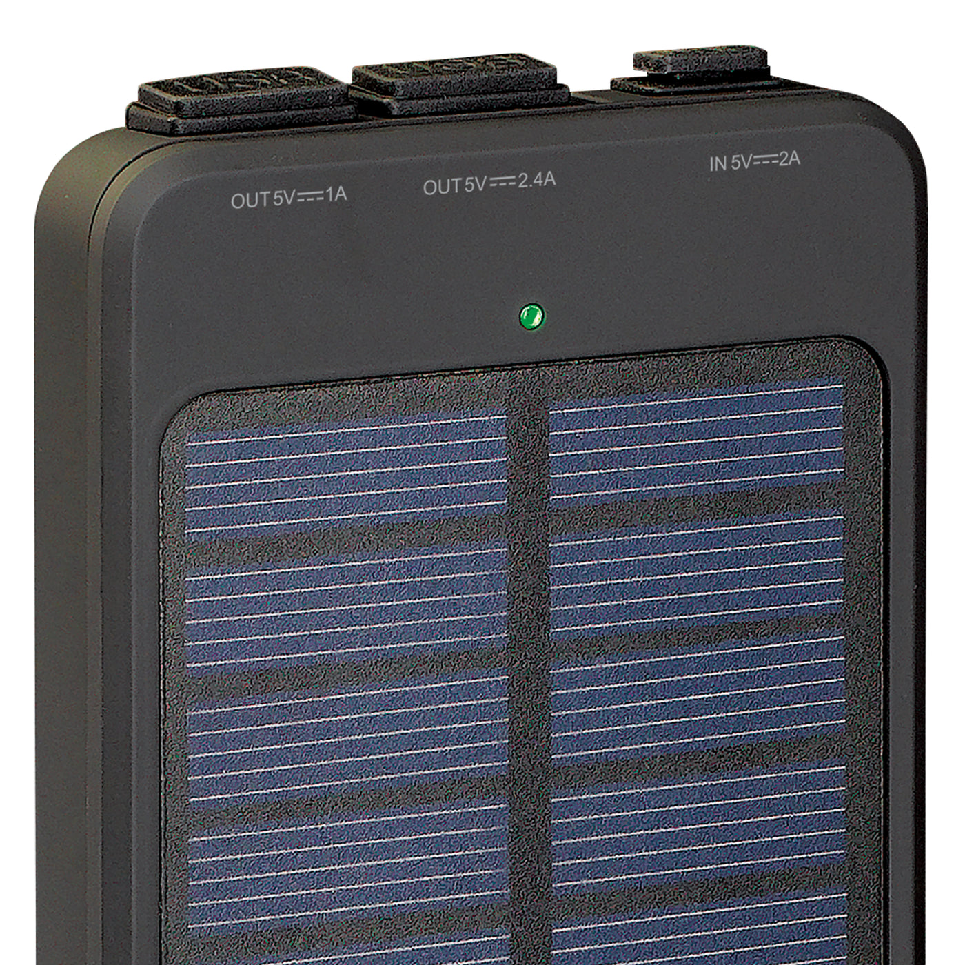 LENCO PBS-620 - Powerbank with 6000mAh IPX4 solar cells - Black