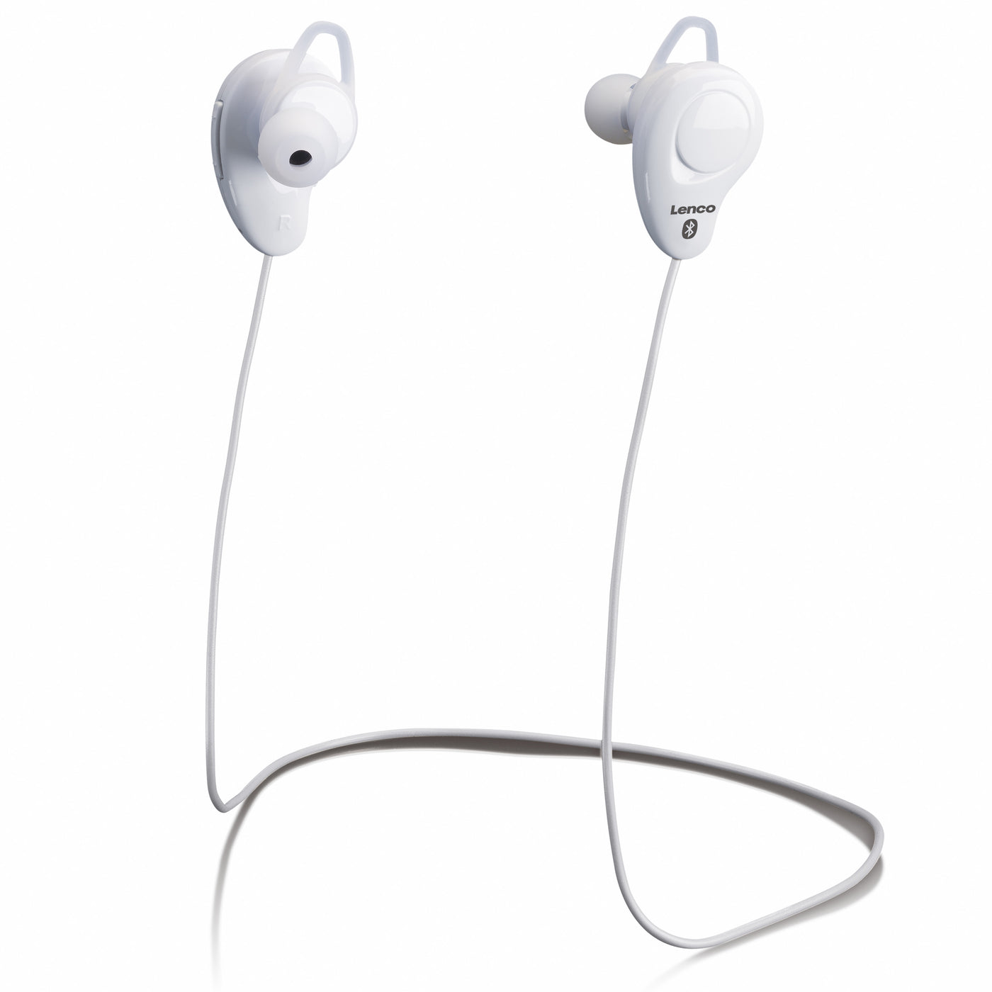 LENCO EPB-015WH - Bezprzewodowy zestaw słuchawkowy douszny - Biały