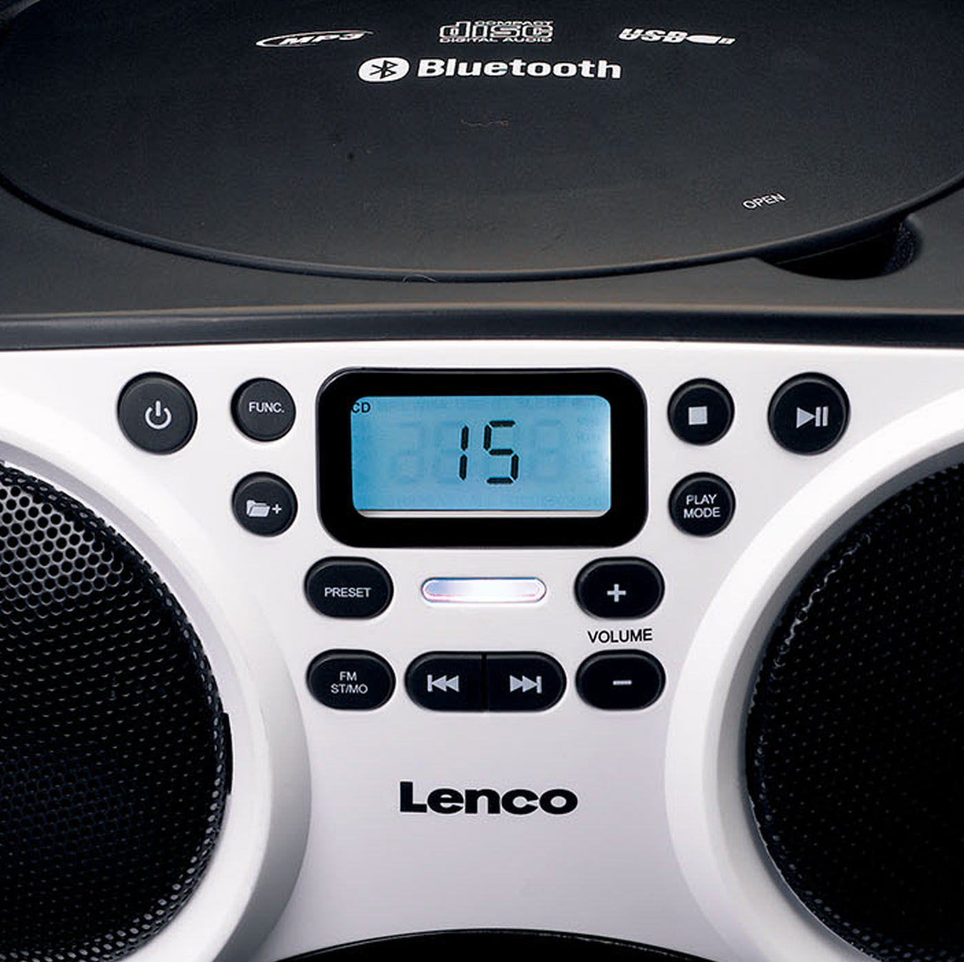 LENCO SCD-501WH Przenośny odtwarzacz CD-USB z radiem FM i Bluetooth® - biały