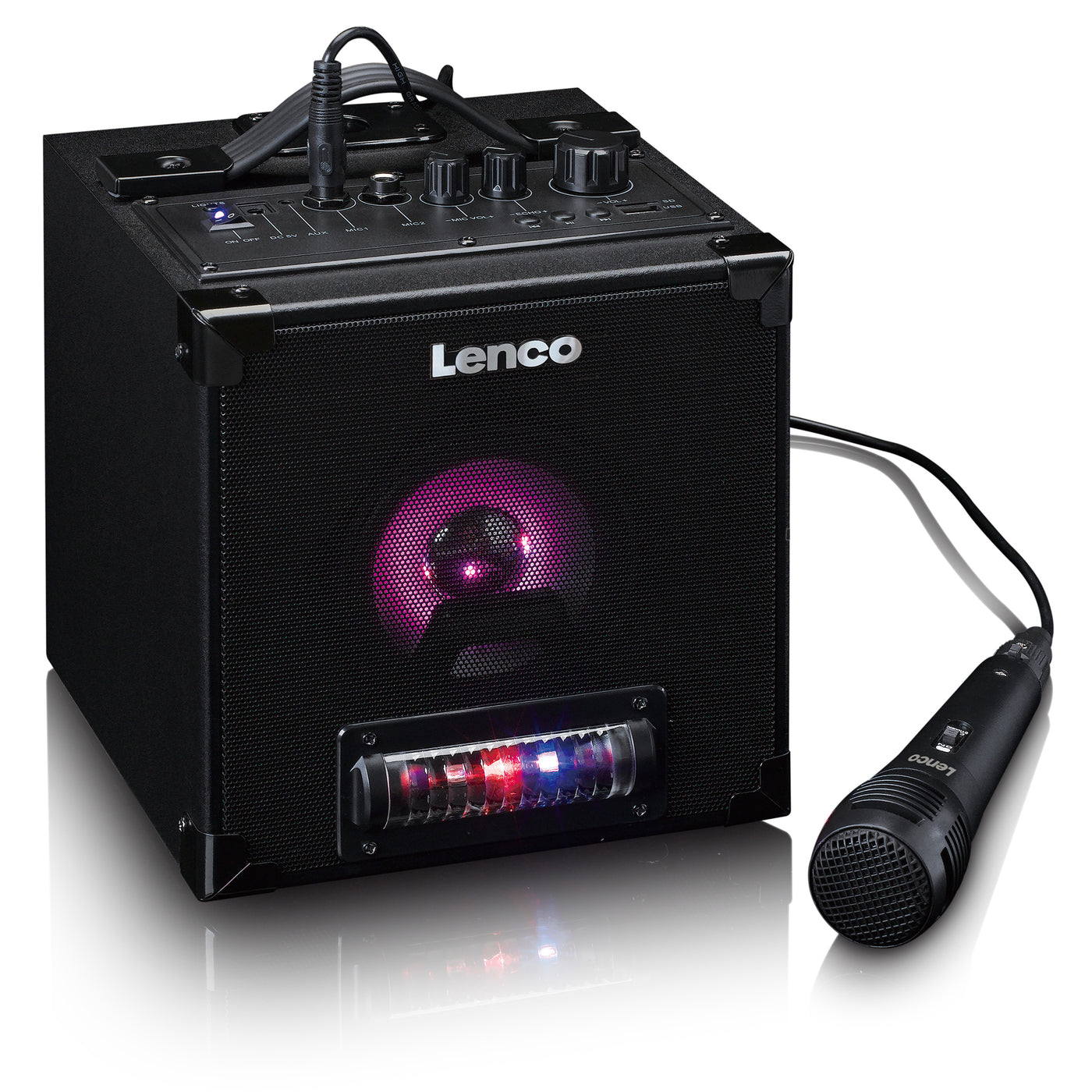LENCO BTC-070BK - Bluetooth® 5.0 speaker with LED light animation – Lenco -Catalog