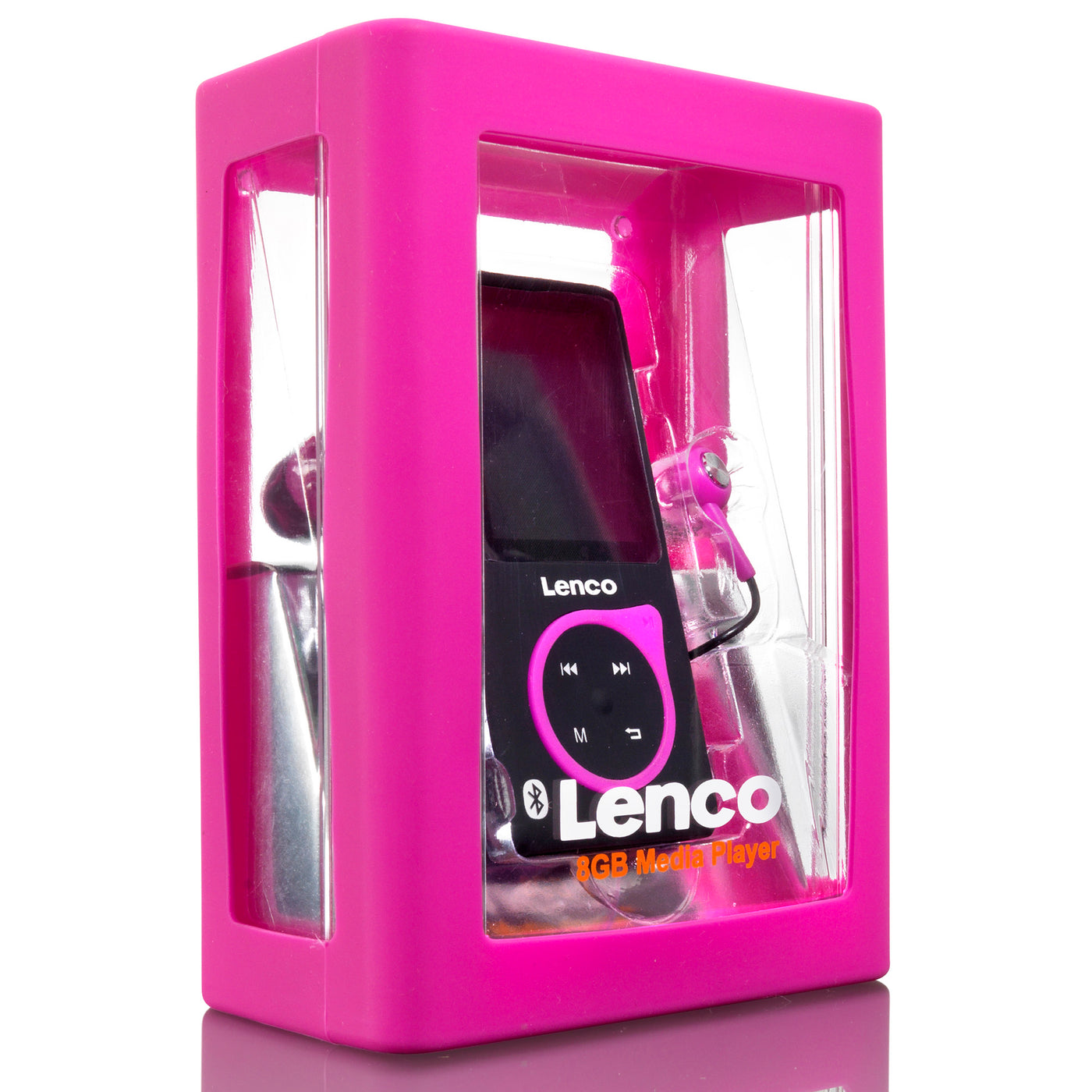 XEMIO-768 Bluetooth® player Pink with micro LENCO – - incl. Lenco-Catalog MP3/MP4 8GB