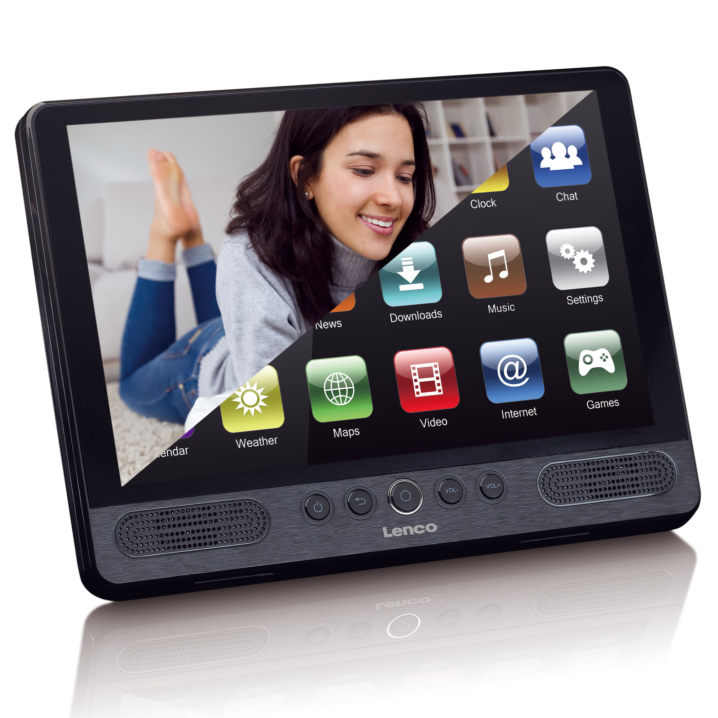 LENCO TDV1001BK - Tablet - Przenośny odtwarzacz DVD Android - WIFI - USB