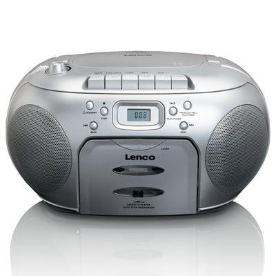 LENCO SCD-420SI - Portable FM Radio CD- Cassette player