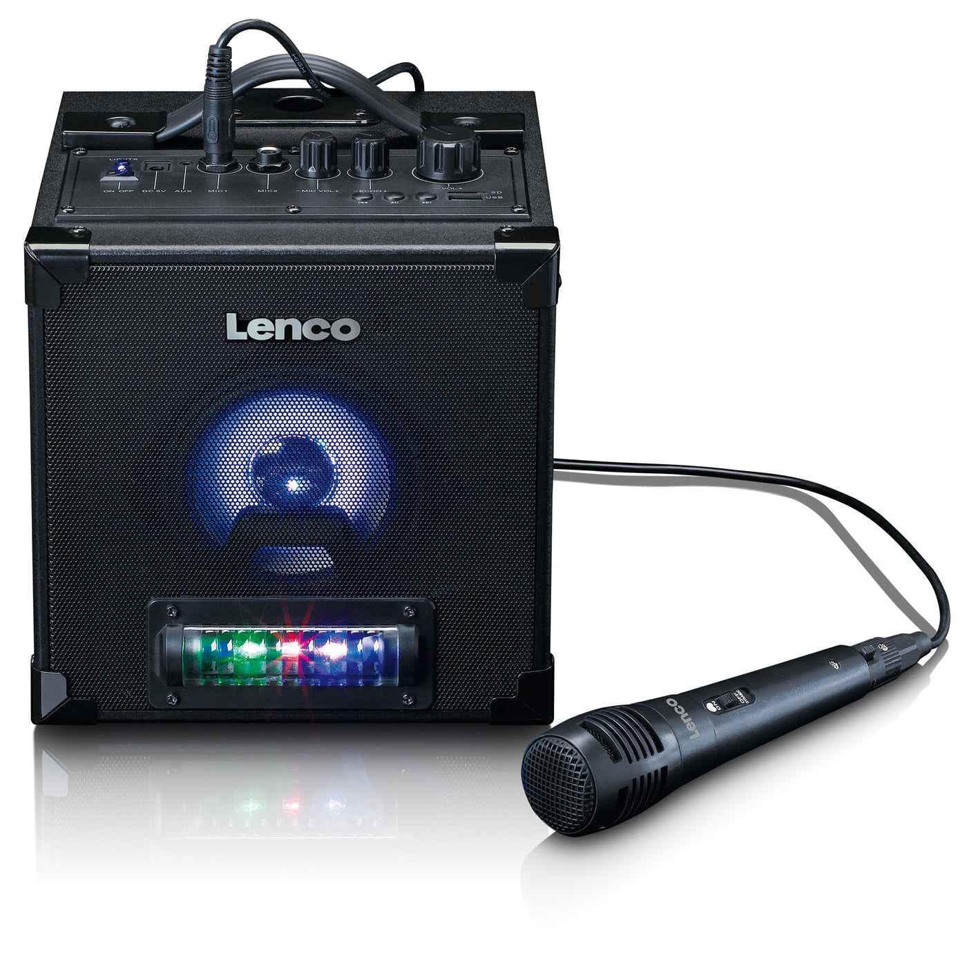 LENCO BTC-070BK - Bluetooth® -Catalog animation LED speaker with – light 5.0 Lenco