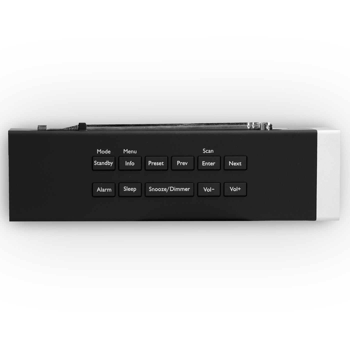 LENCO CR-630BK - Radiobudzik stereo DAB+/FM z portem USB i wejściem AUX - Czarny