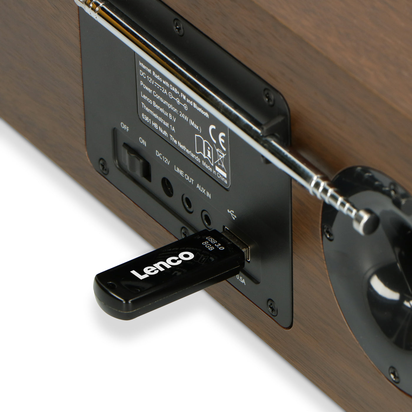 LENCO DIR-170WA Inteligentne radio internetowe z DAB+, FM i Bluetooth® - Drewno