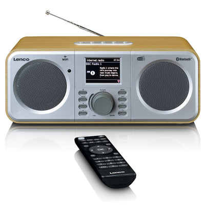 LENCO DIR-140WD - Stereo Internet radio with DAB+ FM and Bluetooth® radio - Wood