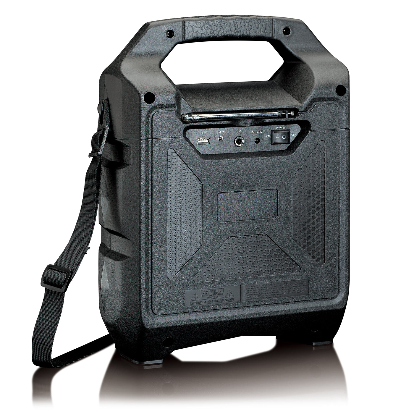 LENCO PA-30 - Portable Bluetooth® Speaker with FM Radio and USB - Black