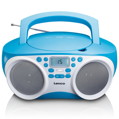 LENCO SCD-200BU - Radioodtwarzacz CD z funkcją MP3 i USB - Niebieski