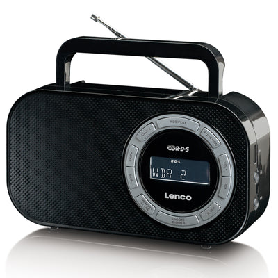 LENCO PR2700 - Portable FM Radio with RDS and USB connection - Black