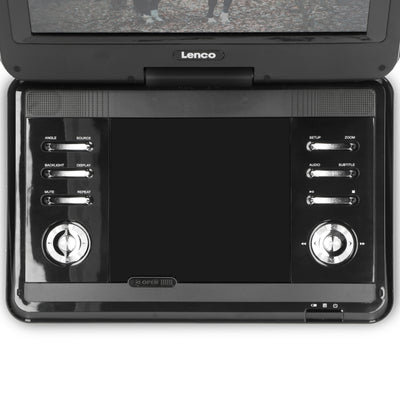 LENCO DVP-1273 - Przenośny odtwarzacz DVD 12" z odbiornikiem DVB-T2 - Czarny