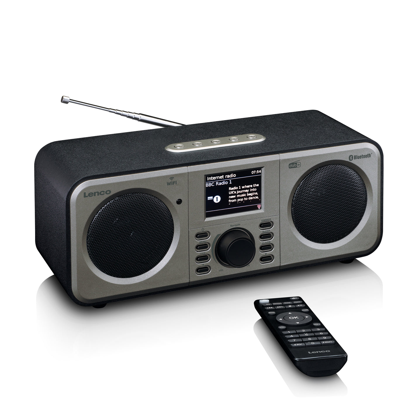LENCO DIR-141BK - Internet radio with DAB+, Bluetooth® and Spotify Con –  Lenco-Catalog