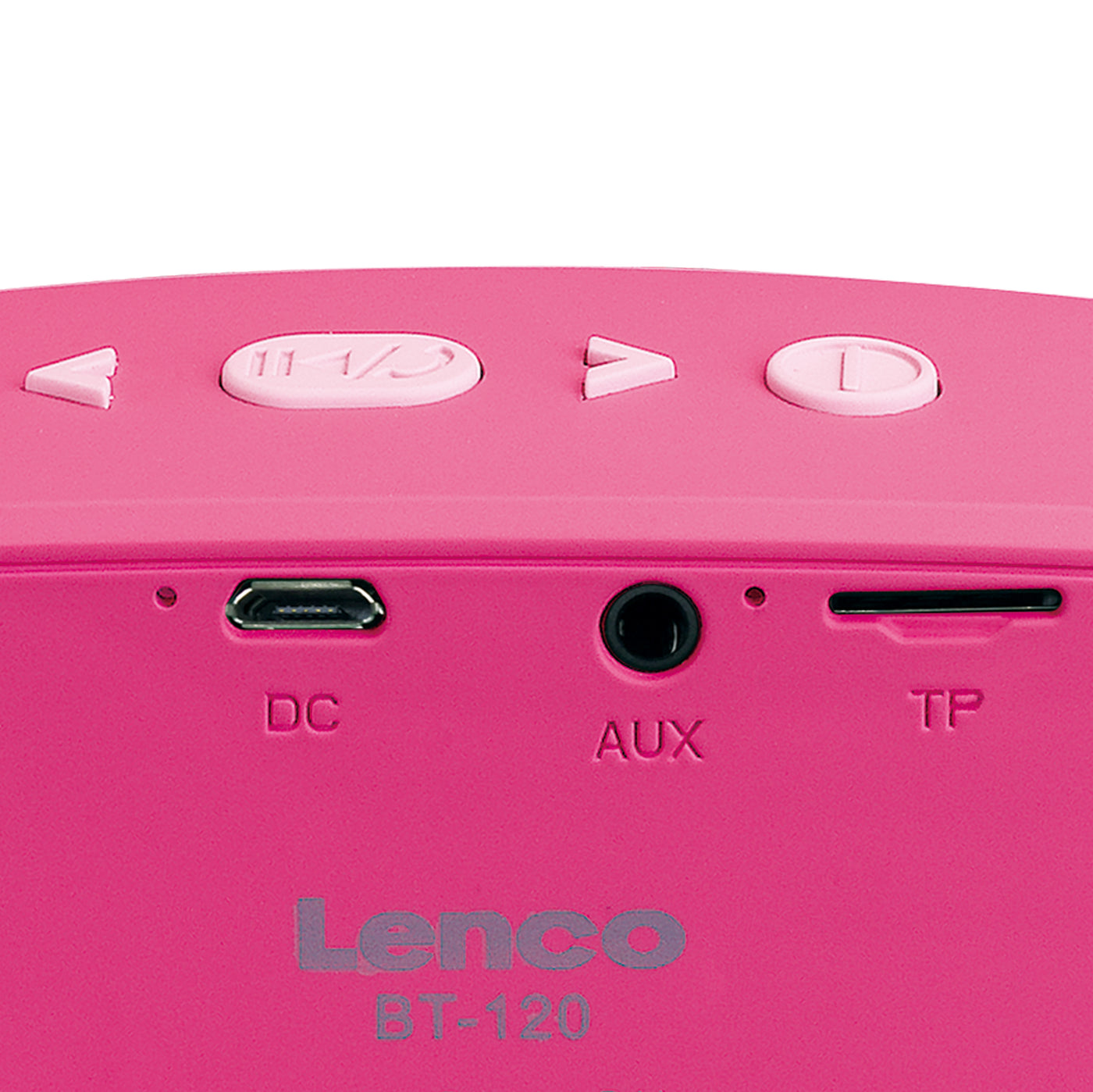 Lenco BT-120PK - Głośnik Bluetooth® o mocy wyjściowej 3 W i paskiem do noszenia - Różowy 