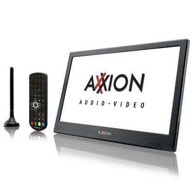 Axxion AXX-1028 - Przenośny telewizor LCD 10" DBV-T2 i HDMI - Czarny 