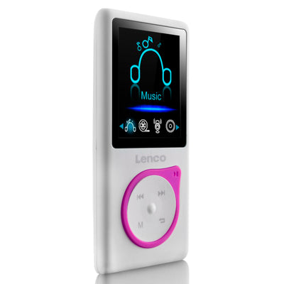 LENCO Xemio-668 Różowy - Odtwarzacz MP3/MP4 Zawiera. Karta micro SD 8 GB - różowa