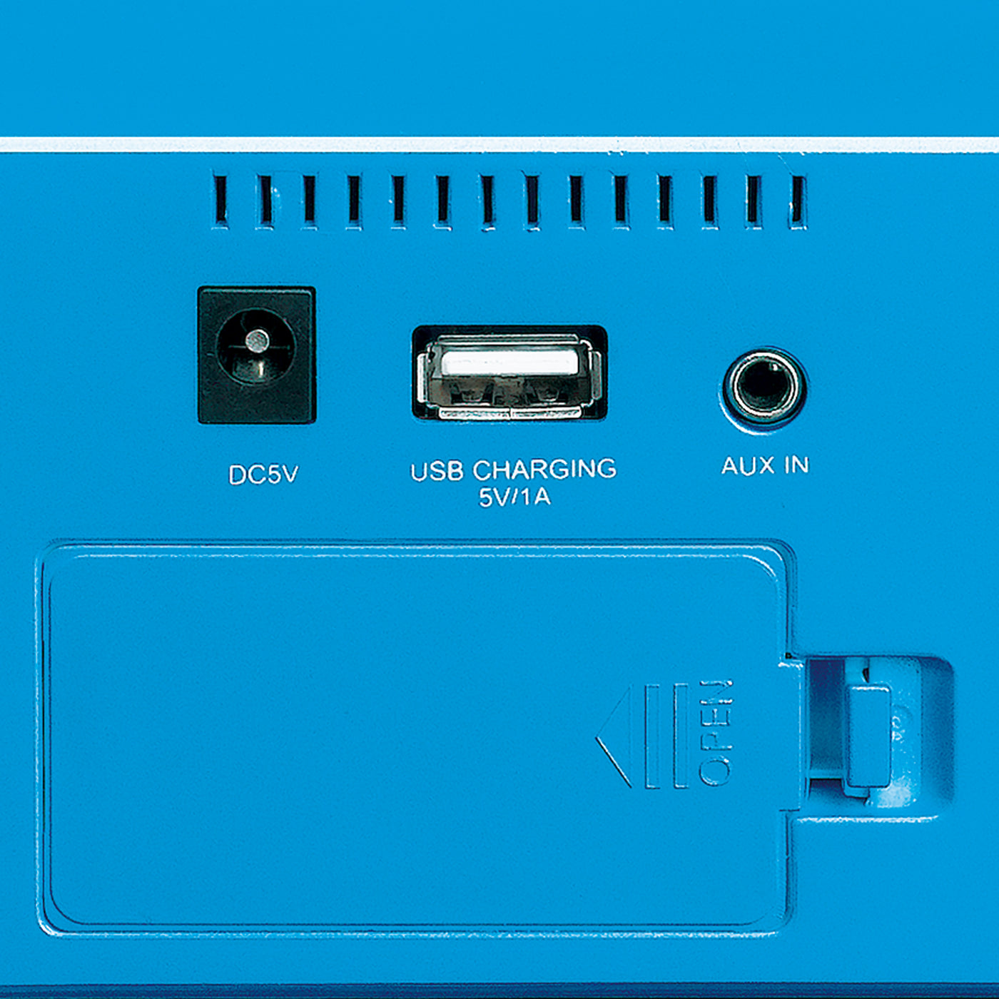 LENCO CR-520BU - Stereo FM clock radio with USB port - Blue