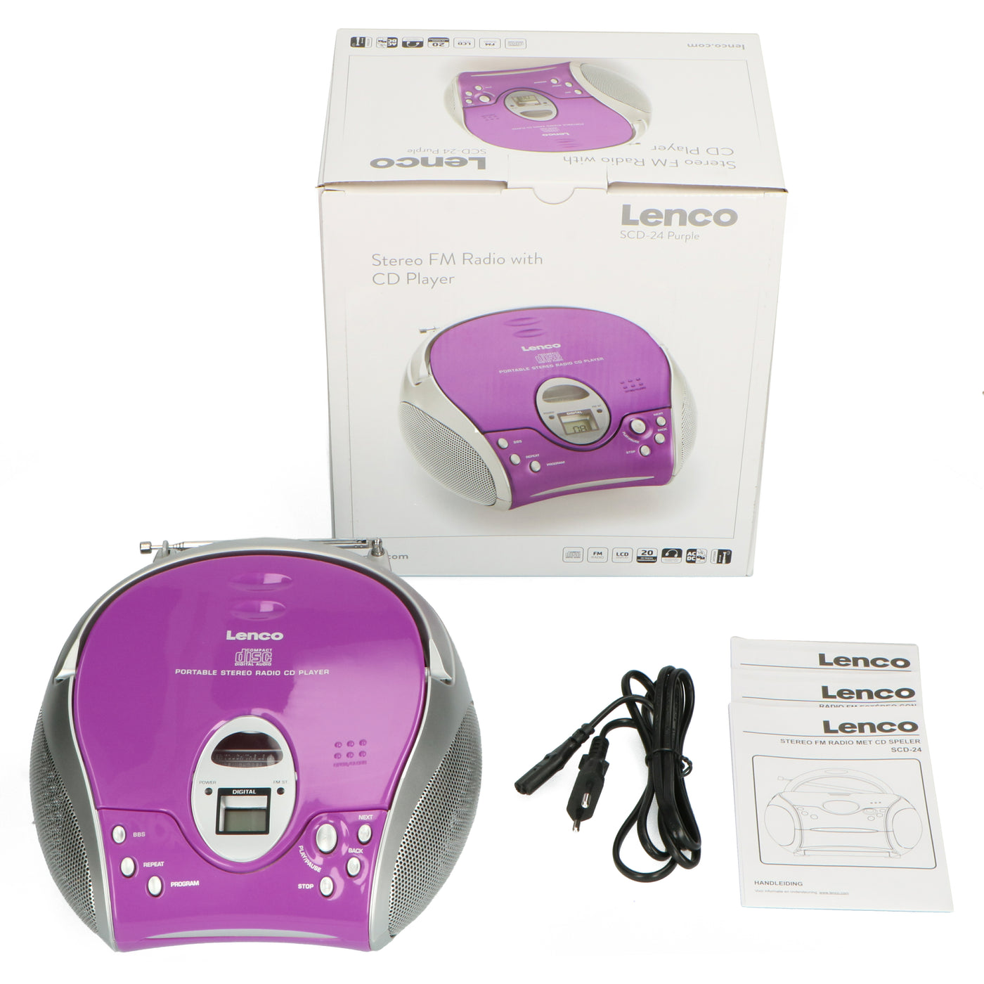 Lecteur laser CD portable - LENCO - SCD-24 - Violet - Radio FM - Batterie 6  x type C - Cdiscount TV Son Photo