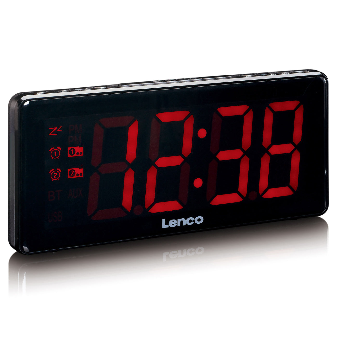 LENCO CR-30BK - Clockradio with red 3 inch display