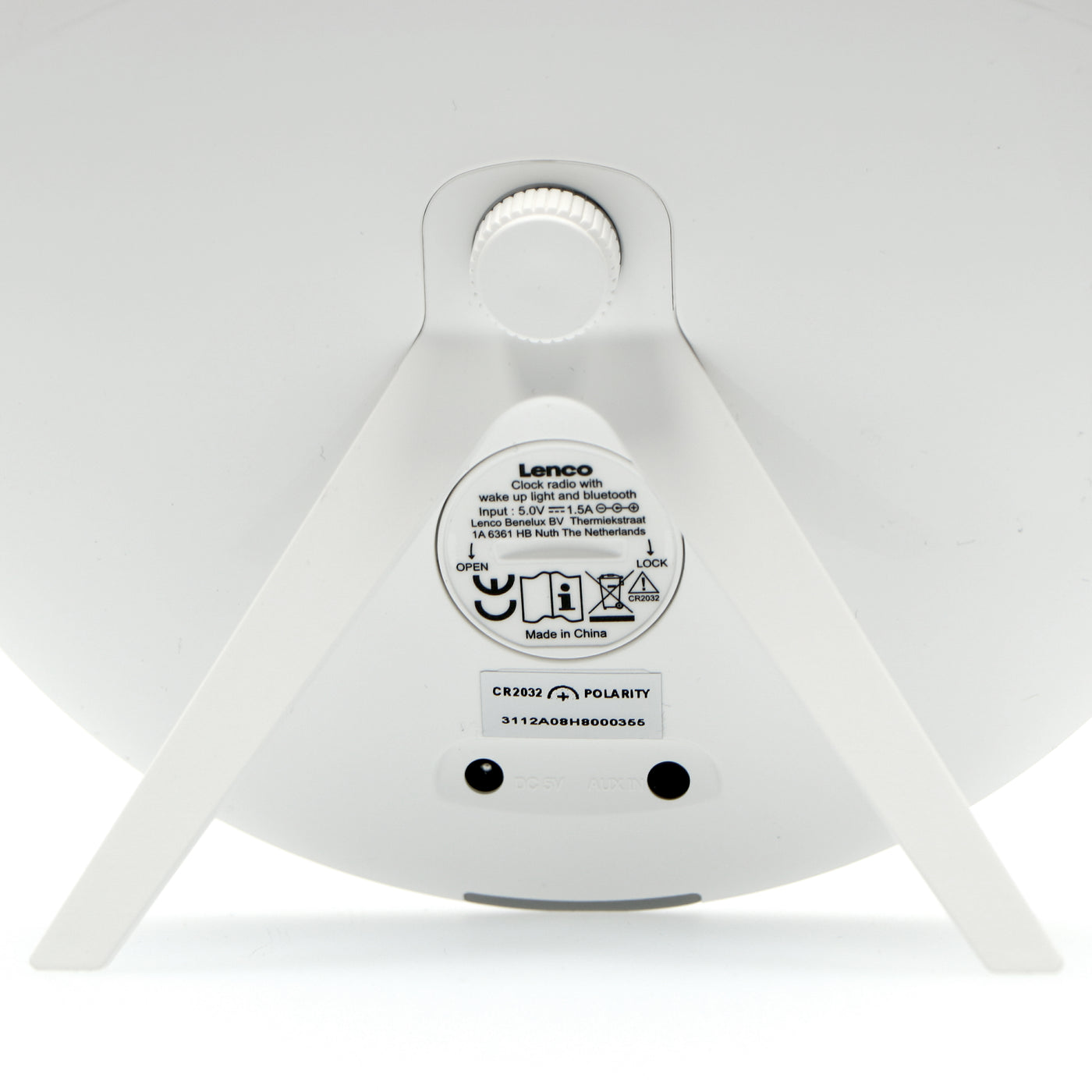 LENCO CRW-4GY - FM Alarm Clock Radio - Wake up light with Bluetooth® - Grey