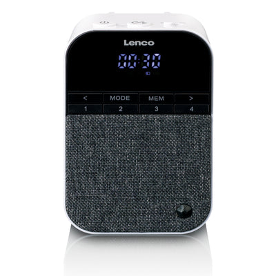 LENCO PPR-100WH - FM radio Bluetooth® speaker with removable plug - White