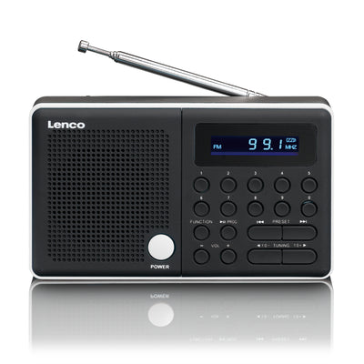 LENCO MPR-034WH - Portable FM radio with USB and Micro SD and integrated battery - White