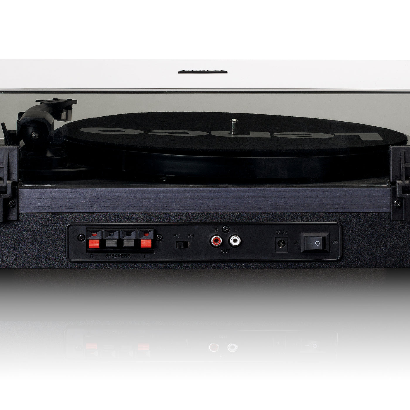 LENCO LS-301BK - Turntable with Bluetooth® and two separate speakers, black