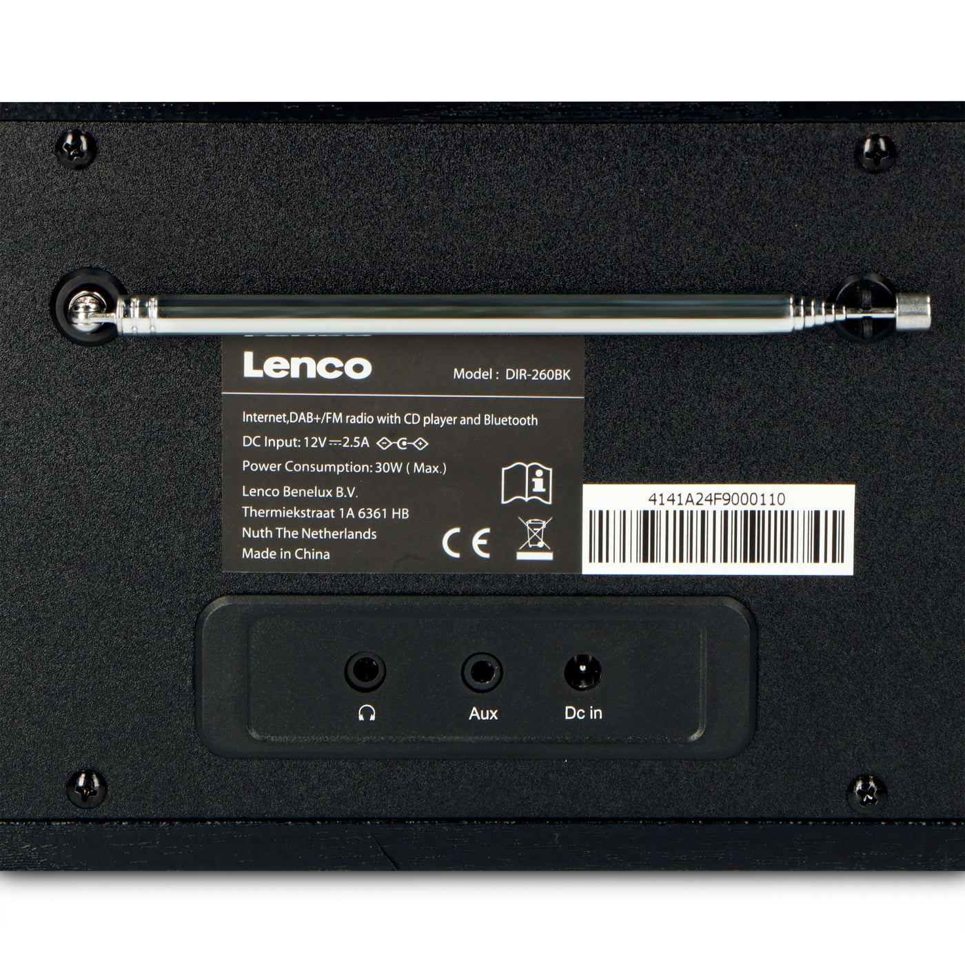 LENCO DIR-260BK - Internet / DAB + FM Radio with CD-player and Bluetooth®, black
