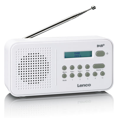 LENCO PDR-015WH - Przenośne radio DAB+/FM - Białe