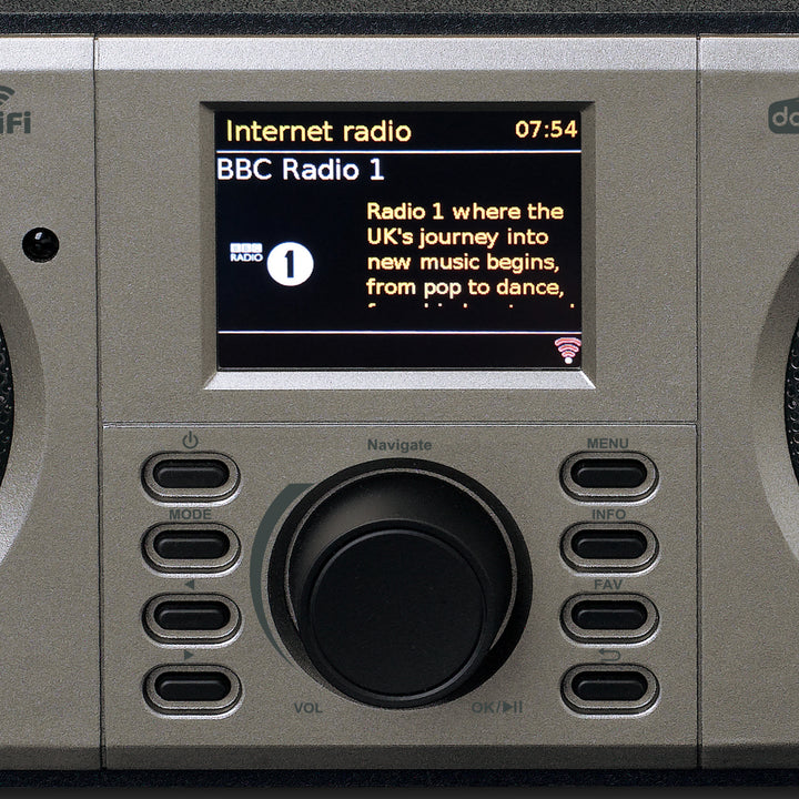 Lenco DIR-250 - Radio Internet Avec DAB+/FM, Bluetooth 5.0, Spotify Connect, écran 3,2", Télécommande