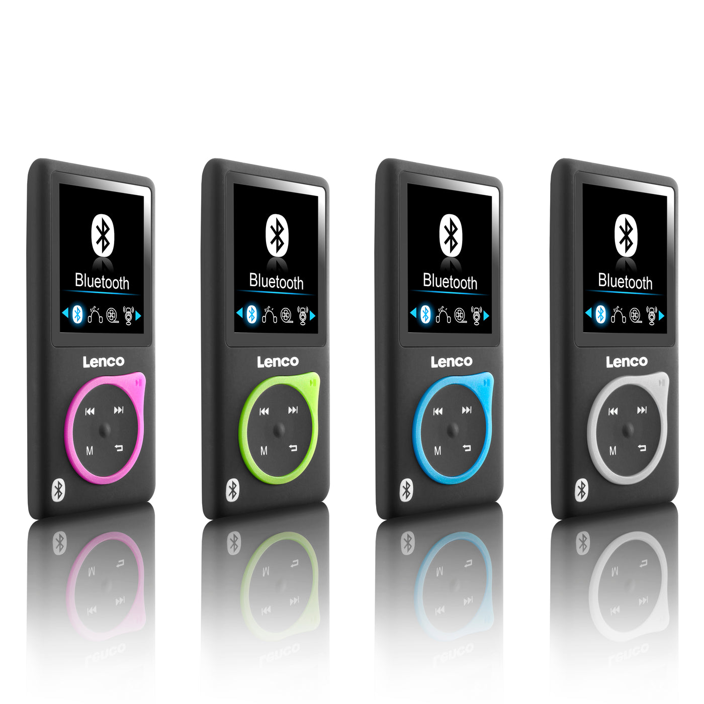 LENCO XEMIO-768 Szary - odtwarzacz MP3/MP4 z Bluetooth® w zestawie. Karta micro SD 8 GB - szara