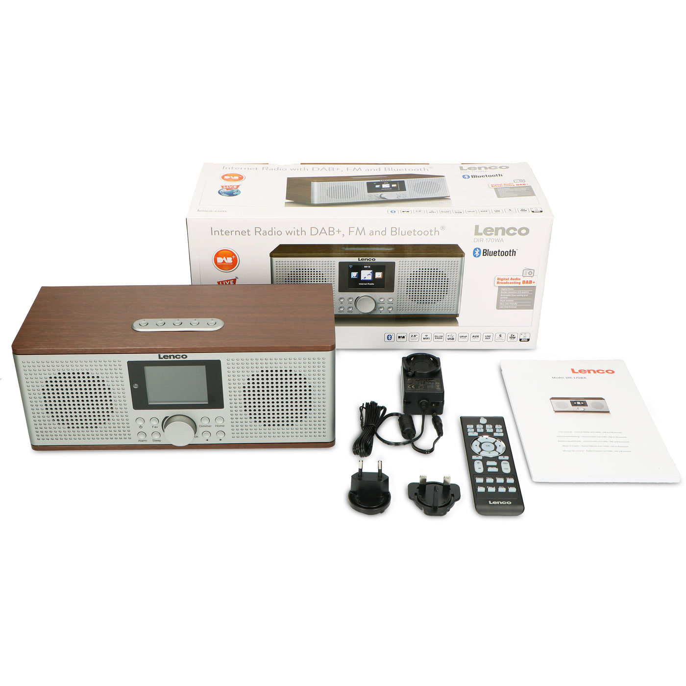 LENCO DIR-170WA Smart Internet radio, with DAB+, FM and Bluetooth® - W –  Lenco-Catalog