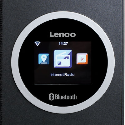 LENCO DIR-70BK - Radio internetowe z kolorowym wyświetlaczem i Bluetooth® - Czarne