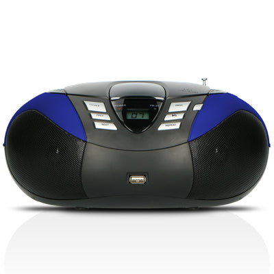 LENCO SCD-37 USB Blue - Portable FM Radio CD and USB player - Blue