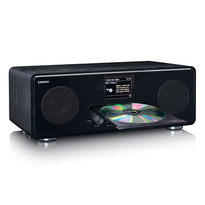 LENCO DIR-261BK - Radio internetowe / DAB + FM z odtwarzaczem CD i Bluetooth®, czarne