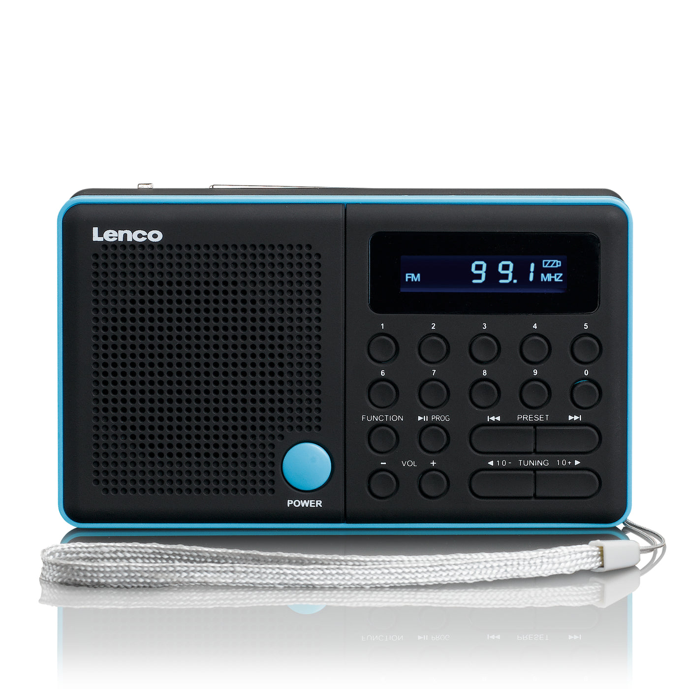 LENCO MPR-034BU - Przenośne radio FM z USB i Micro SD oraz zintegrowanym akumulatorem - Niebieski