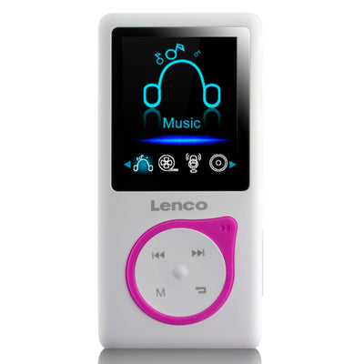 LENCO Xemio-668 Różowy - Odtwarzacz MP3/MP4 Zawiera. Karta micro SD 8 GB - różowa