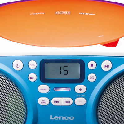LENCO SCD-41 - Przenośne radio FM i odtwarzacz CD/USB - Wielokolorowe