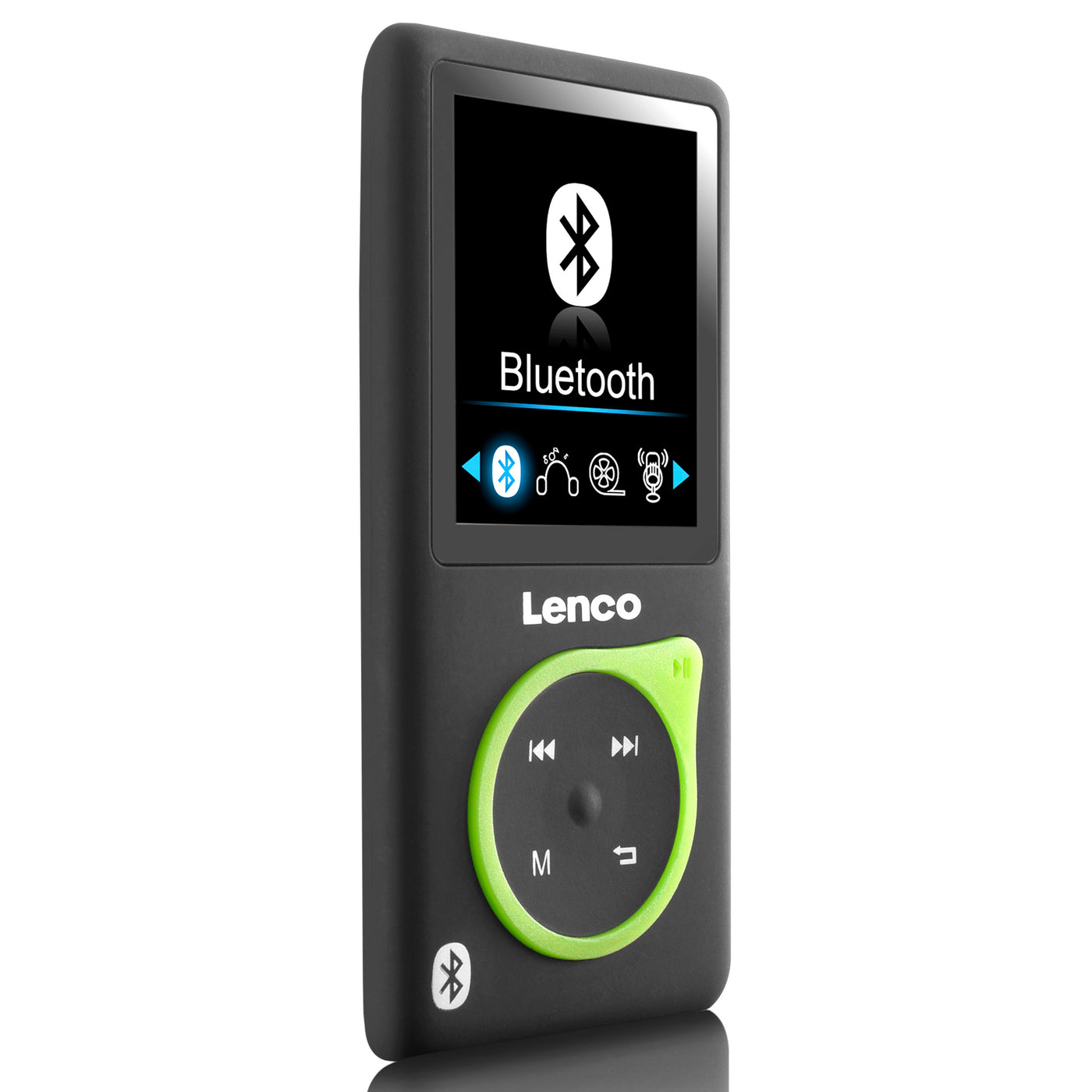 LENCO XEMIO-768 Lime - odtwarzacz MP3/MP4 z Bluetooth® w zestawie. Karta micro SD 8 GB - Limonkowa